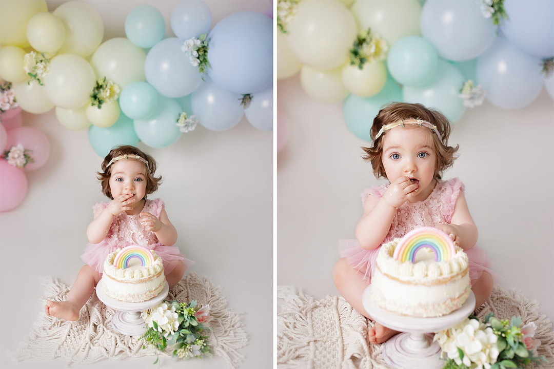 Smash the cake rainbow - Morgane constant photographie